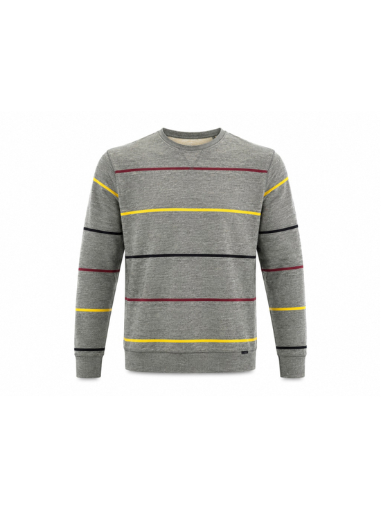ON THE BYAS Other - On The Byas Men’s Medium Green Striped Crewneck Sweater Pullover Casual